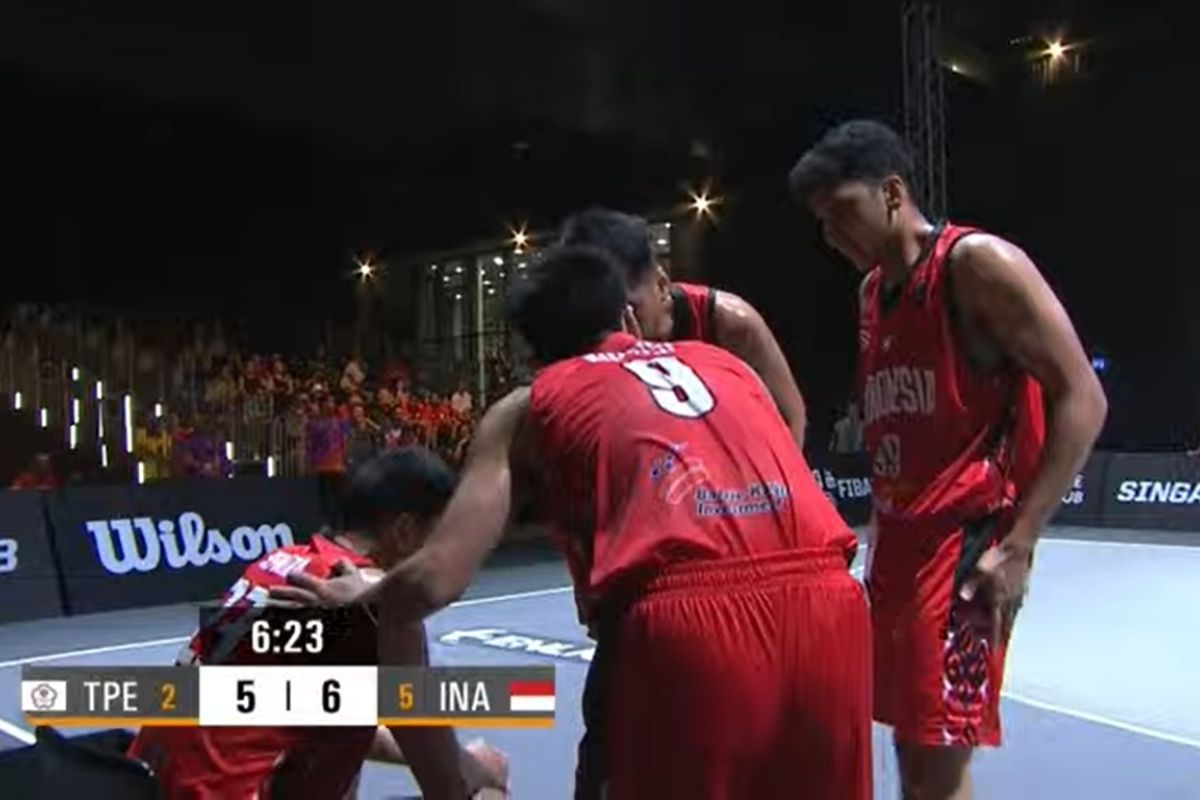 Indonesia kalah 9-21 dari Taiwan di gim kedua FIBA 3x3 Asia Cup