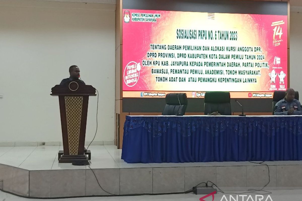 KPU Kabupaten Jayapura sosialisasi PKPU Nomor 6 Tahun 2023