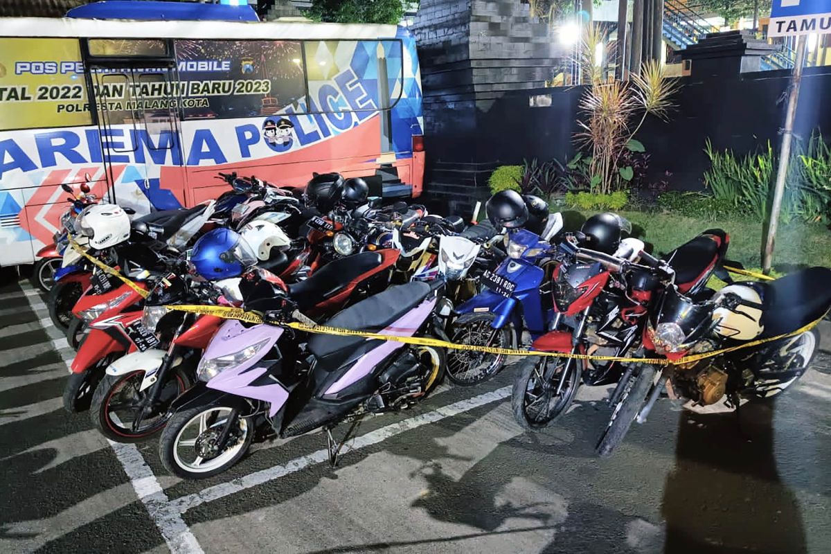 Resahkan warga, Polisi tindak belasan pelaku balap liar di Kota Malang