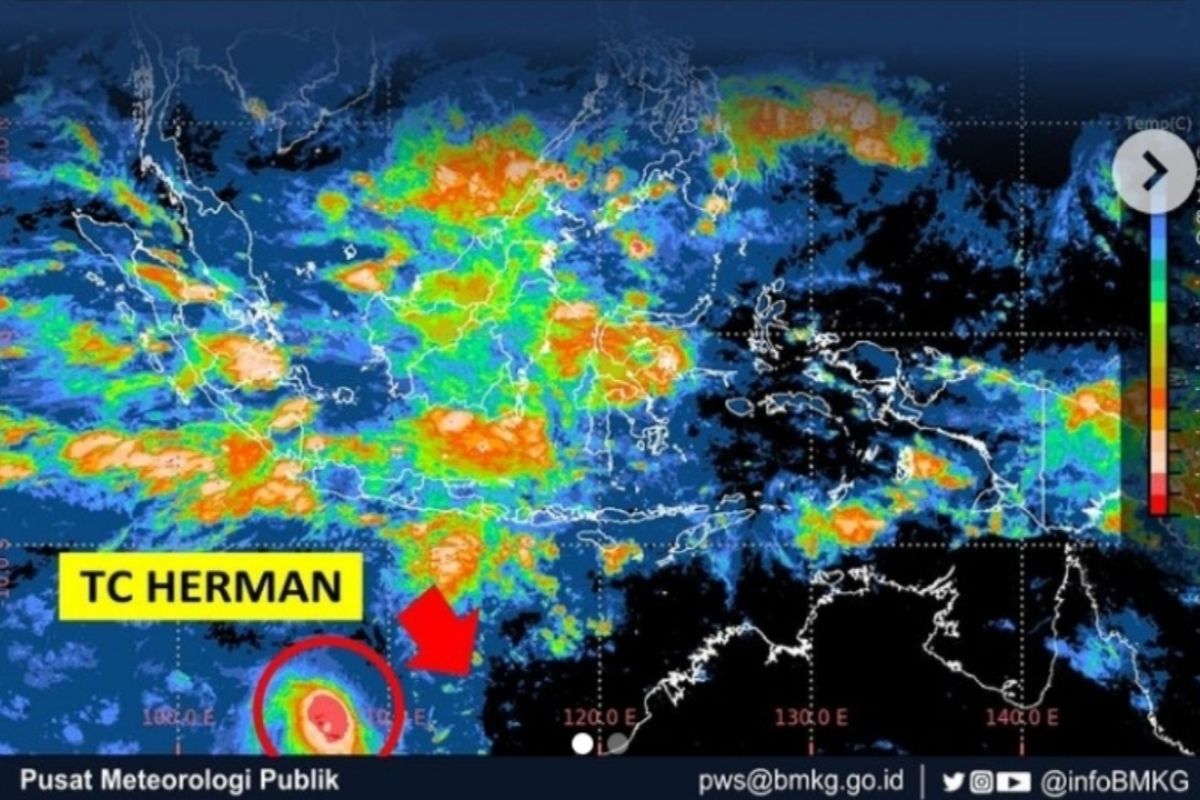 BMKG prakirakan intensitas siklon tropis Herman mulai menurun