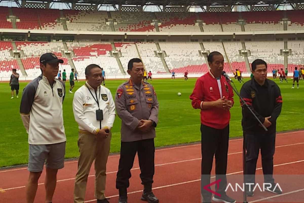 Jokowi dengar curhat timnas U-20 usai batal berlaga di Piala Dunia