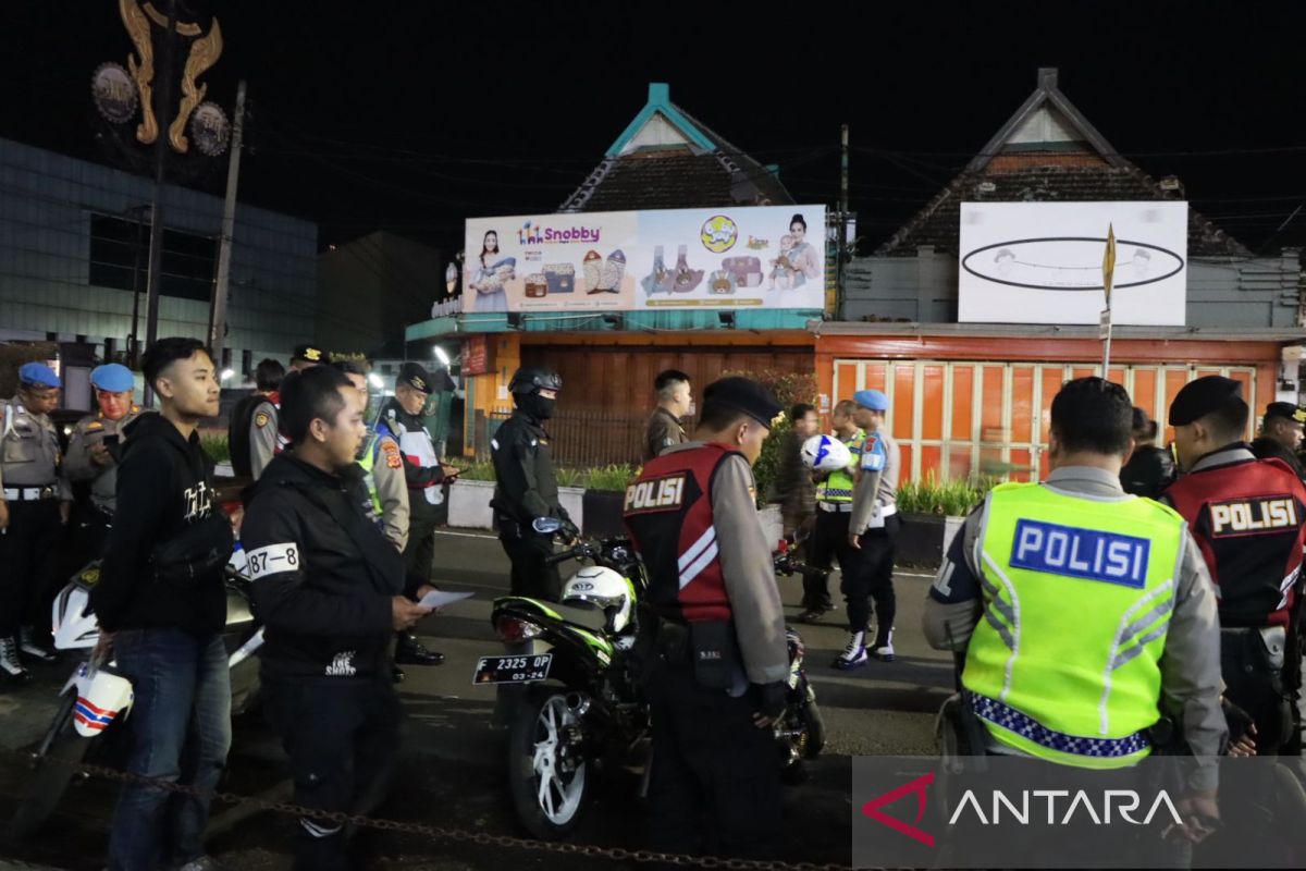 22 sepeda motor berknalpot bising disita Polres Sukabumi Kota