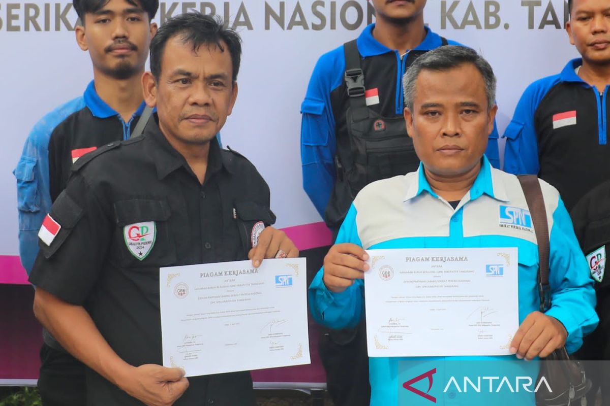 Ganjaran Buruh Berjuang Sepakat Jalin Kerja Sama dengan DPC Serikat Pekerja Nasional Kabupaten Tangerang