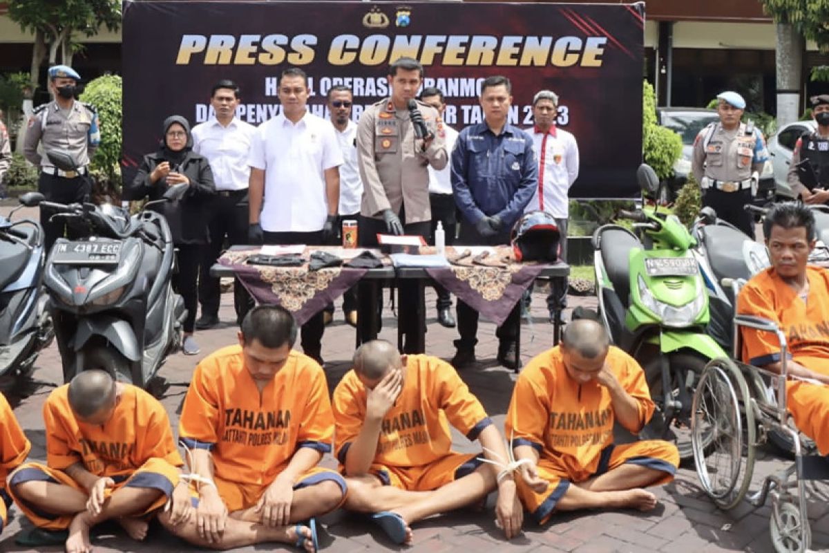 Selama Maret, Polres Malang ungkap 45 kasus pencurian kendaraan bermotor