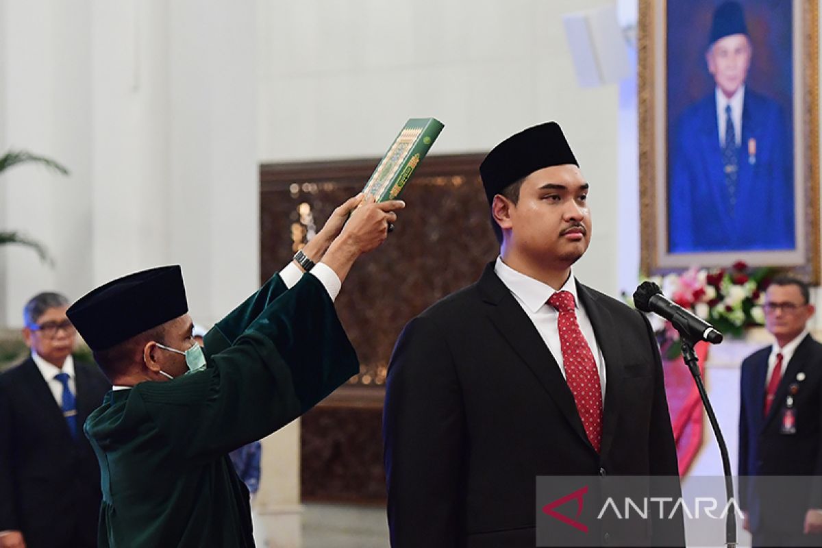 Dito Ariotedjo tercatat sebagai Menpora termuda ketiga dalam sejarah Indonesia