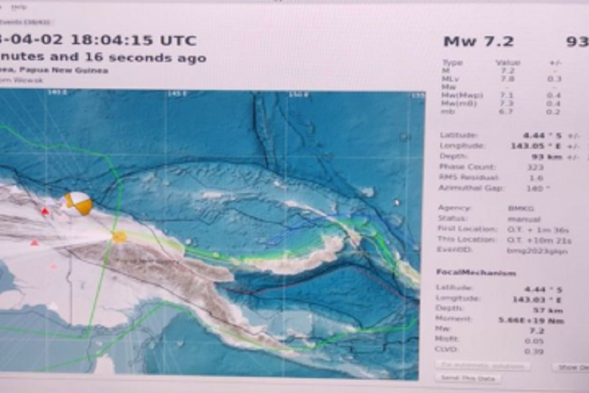 Gempa guncang Papua Nugini, tidak ada WNI jadi korban