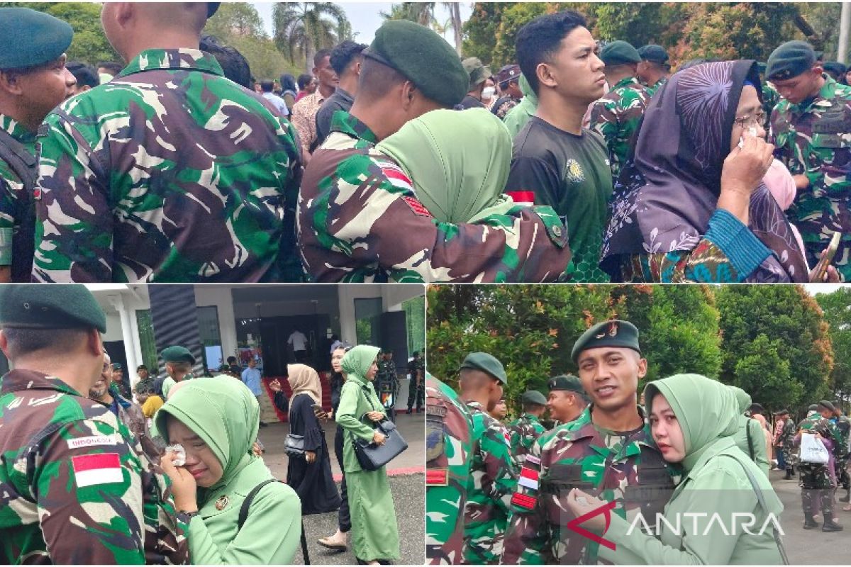Tangis haru warnai keberangkatan prajurit TNI asal Kalteng ke Papua