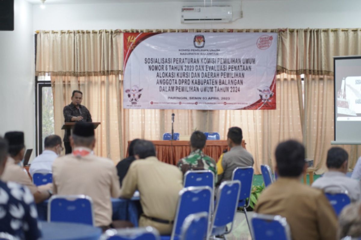 KPU Balangan sosialisasikan penetapan Dapil dan alokasi kursi DPRD