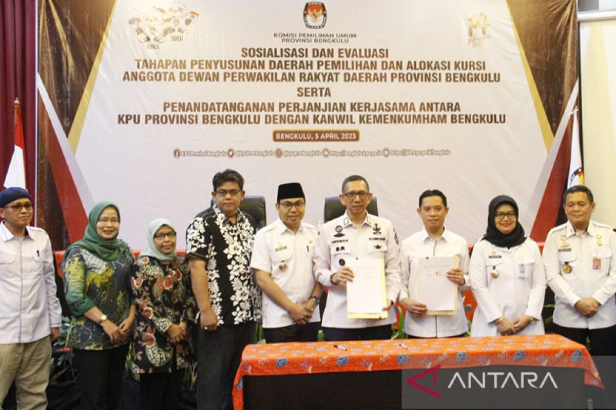 Kemenkumham dan KPU Bengkulu jalin kerjasama, sukseskan Pemilu 2024