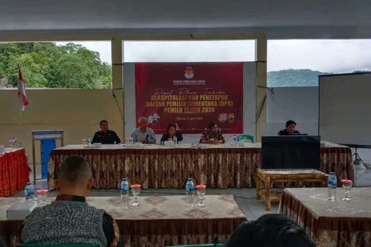 KPU Sangihe tetapkan DPS 106.727 pemilih  Pemilu 2024