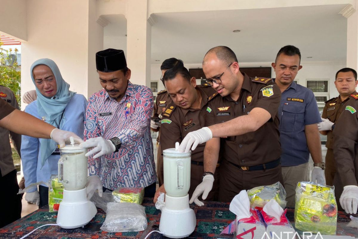 Kejari Aceh Utara musnahkan barang bukti narkoba sabu senilai Rp5,9 miliar