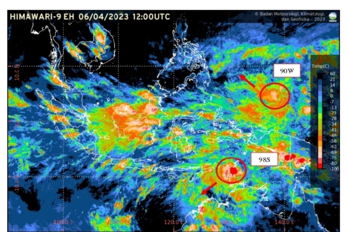 Waspada, ini daerah terdampak dua bibit siklon di wilayah Indonesia