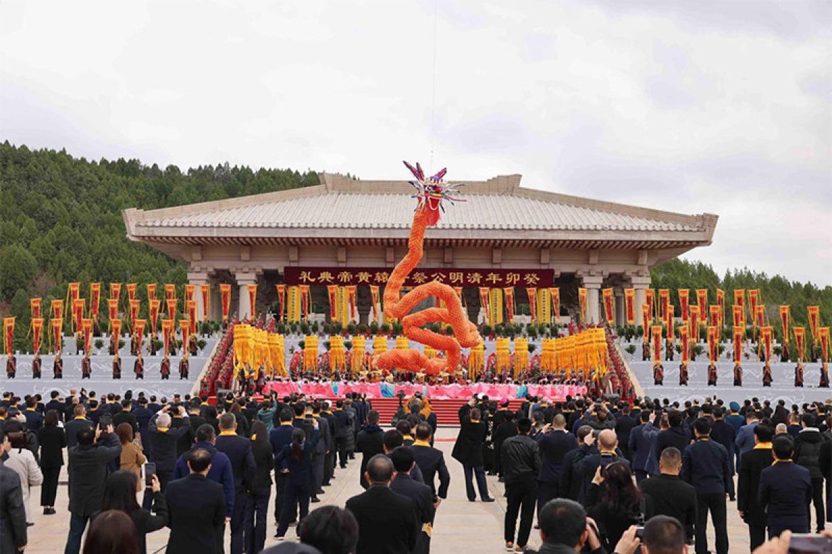 Guimao (2023) Upacara Peringatan Festival Qingming untuk Kaisar Kuning diadakan di Provinsi Shaanxi