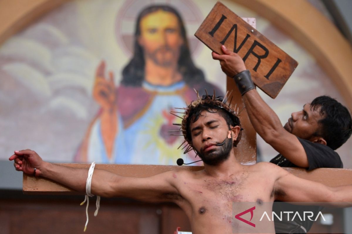 Pemuda Katolik Bali tampilkan  kisah sengsara Yesus Kristus