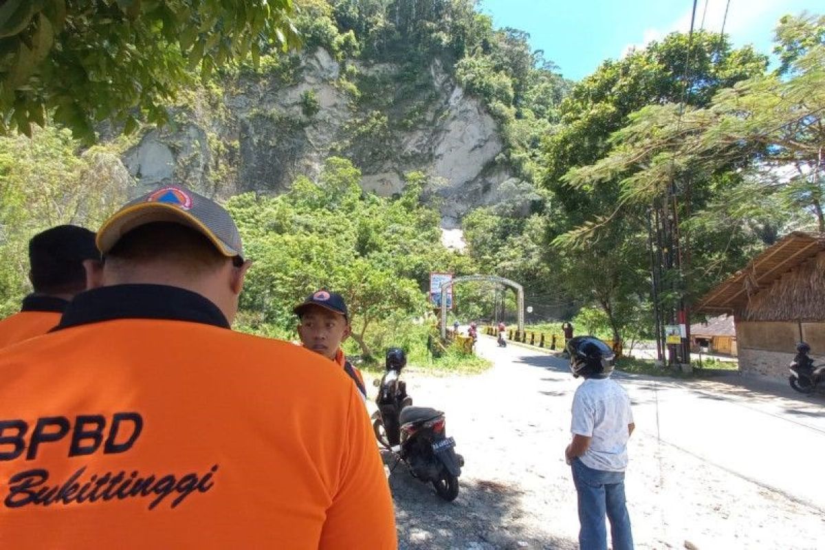 Tebing Ngarai Sianok Bukittinggi alami longsor akibat guncangan gempa