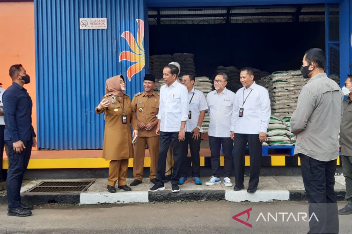 President Jokowi distributes rice reserves as food assistance in 2023