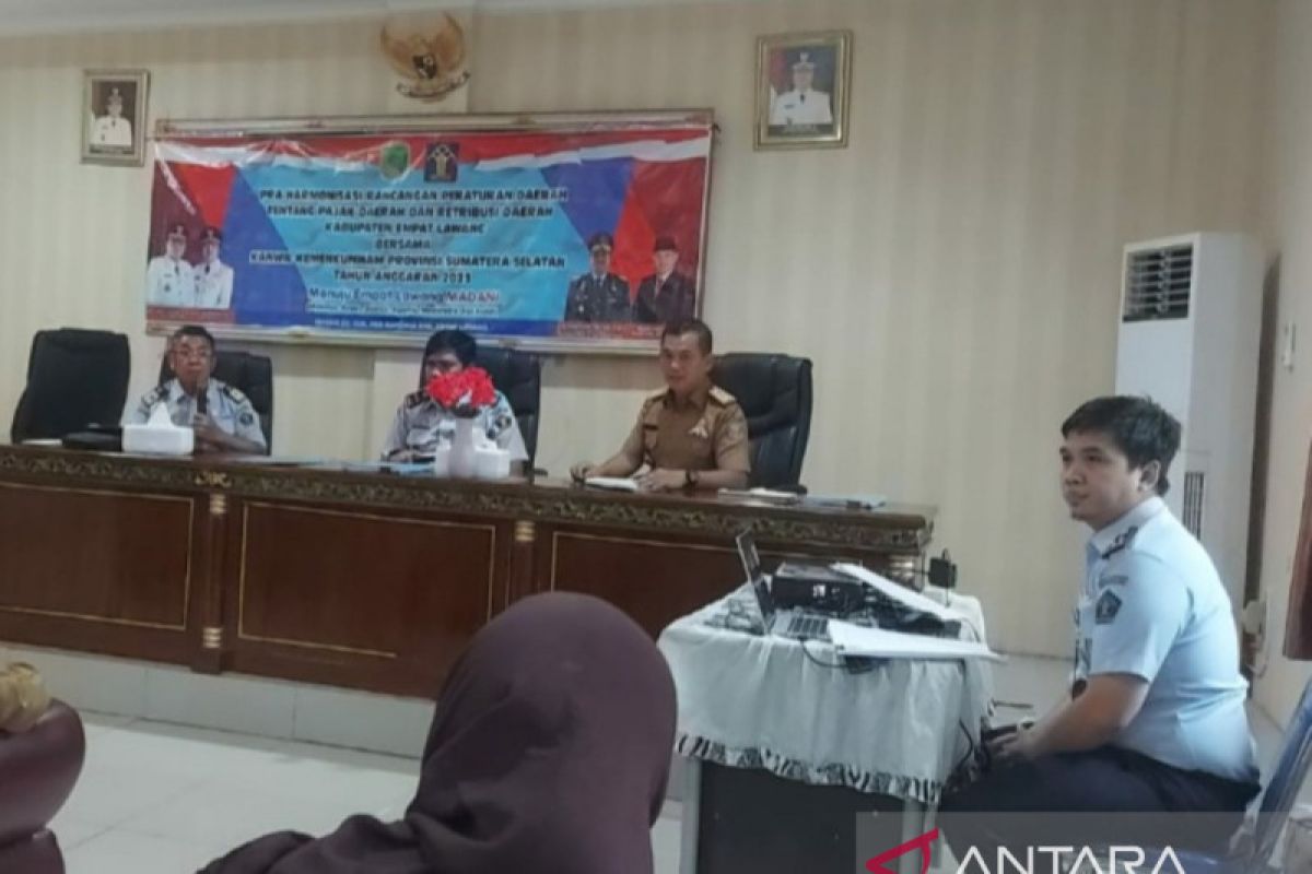Kemenkumham Sumsel  pra harmonisasi ranperda Kabupaten Empat Lawang