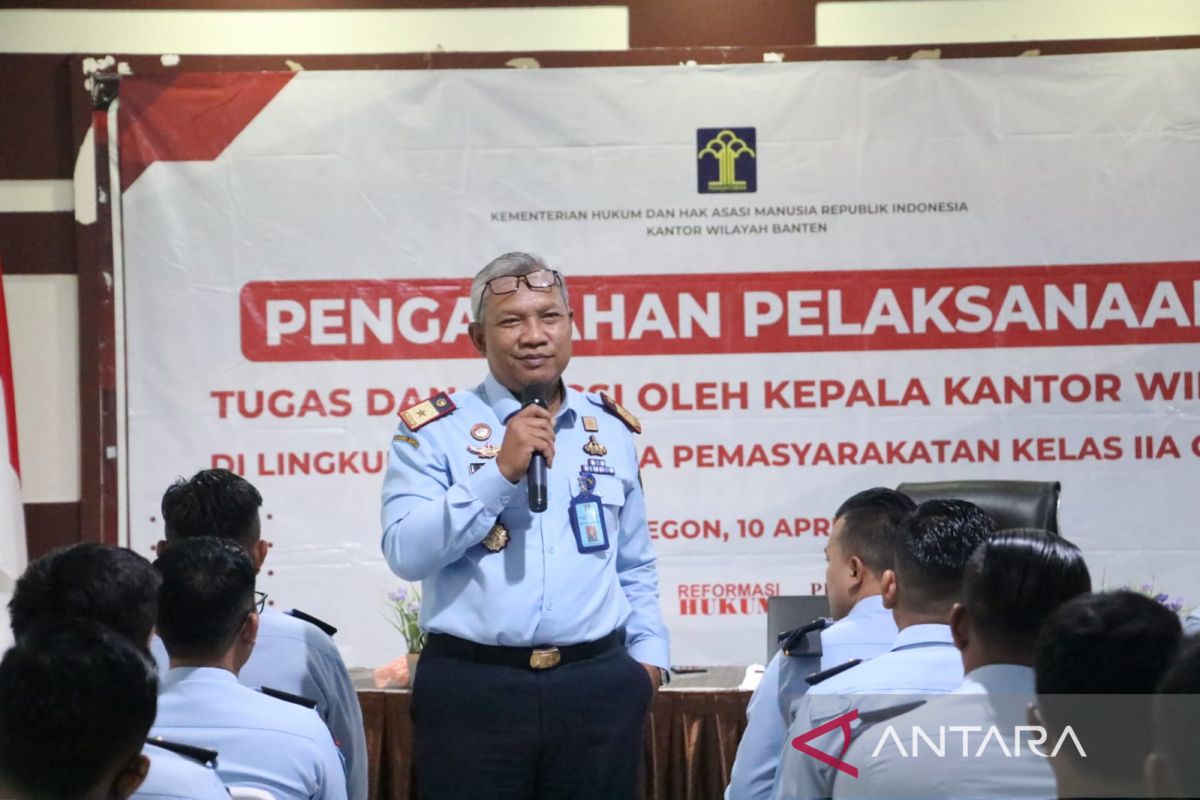 Penguatan Tusi oleh Kepala Kanwil Kemenkumham Banten di Lapas Kelas IIA Cilegon