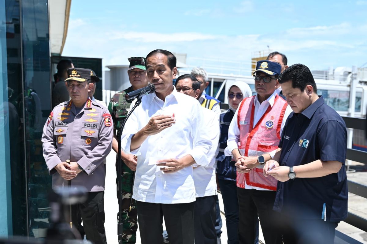 Presiden Jokowi lakukan pengecekan Pelabuhan Merak layani mudik Lebaran 2023