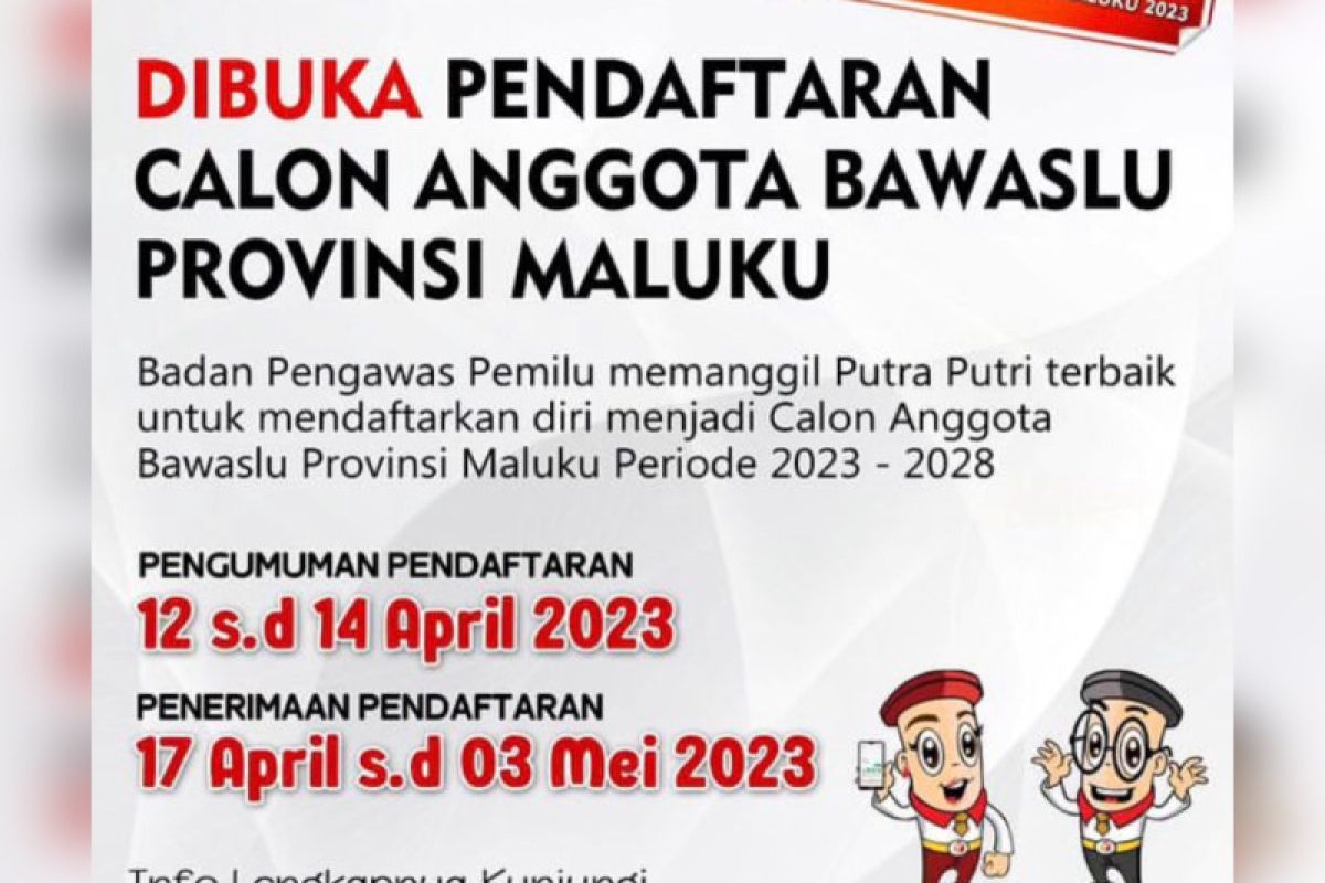 Bawaslu Maluku buka pendaftaran anggota periode 2023-2028
