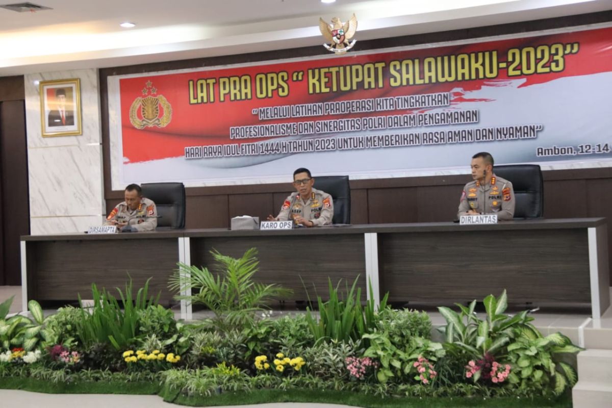 Polda Maluku latihan pra operasi Ketupat Salawaku 2023