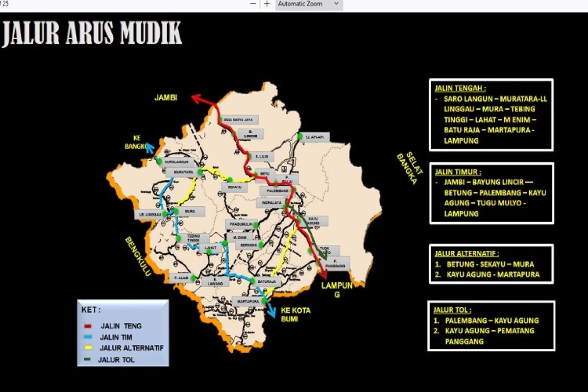 Kenali lintasan jalur mudik di Sumsel