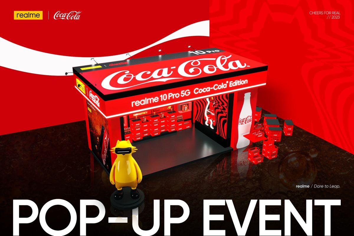 Luncurkan smartphone edisi Coca-Cola, realme hadirkan "pop-up event"