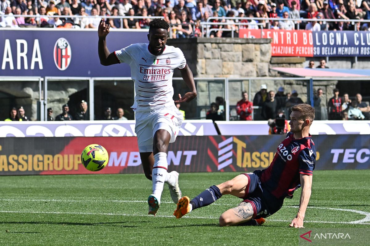 AC Milan gagal raih tiga poin setelah ditahan imbang Bologna 1-1