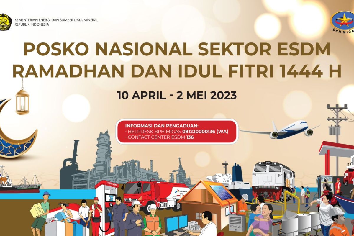 Koordinasikan Posko Nasional Sektor ESDM Hari Raya Idul Fitri 1444 H, BPH Migas Pastikan Penyediaan dan Pendistribusian Energi Berjalan Normal