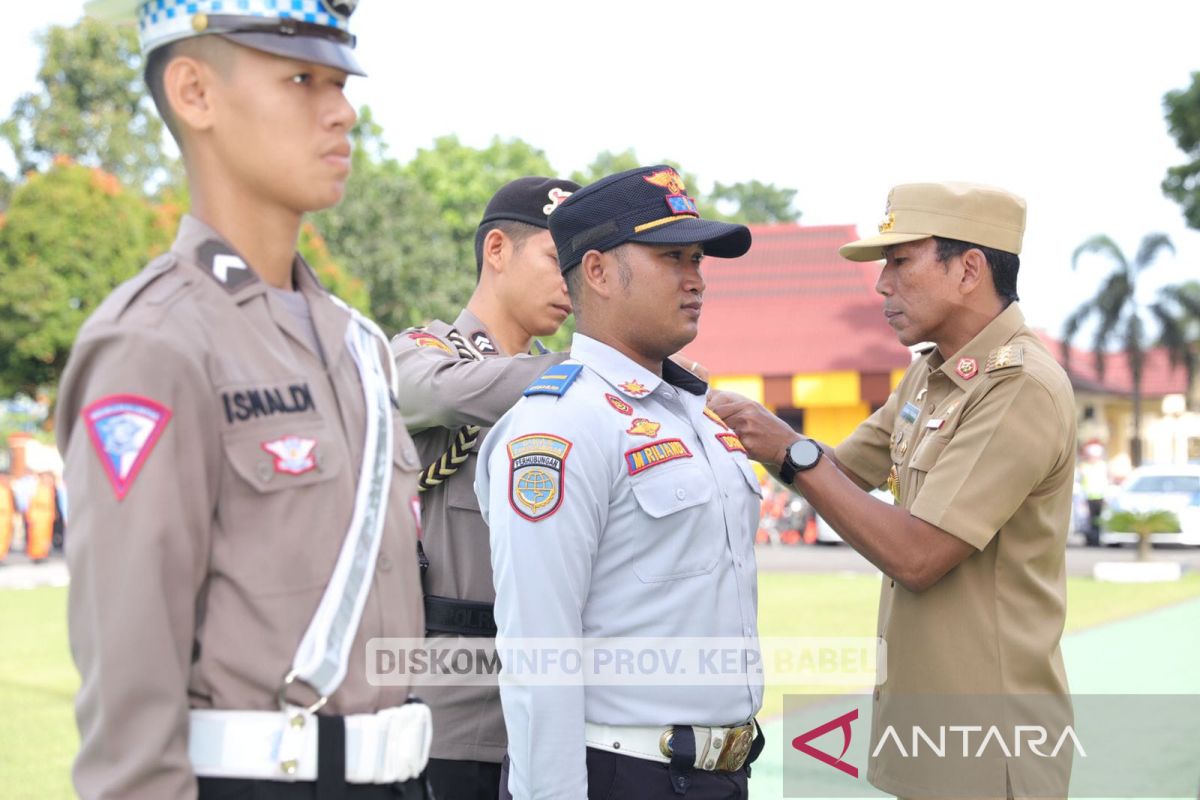 Pj gubernur Babel tinjau pengamanan mudik Idul Fitri 1444 H