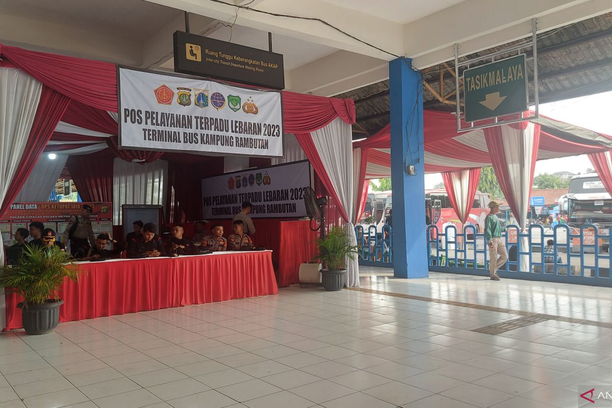 Ratusan personel keamanan dikerahkan di Terminal Kampung Rambutan