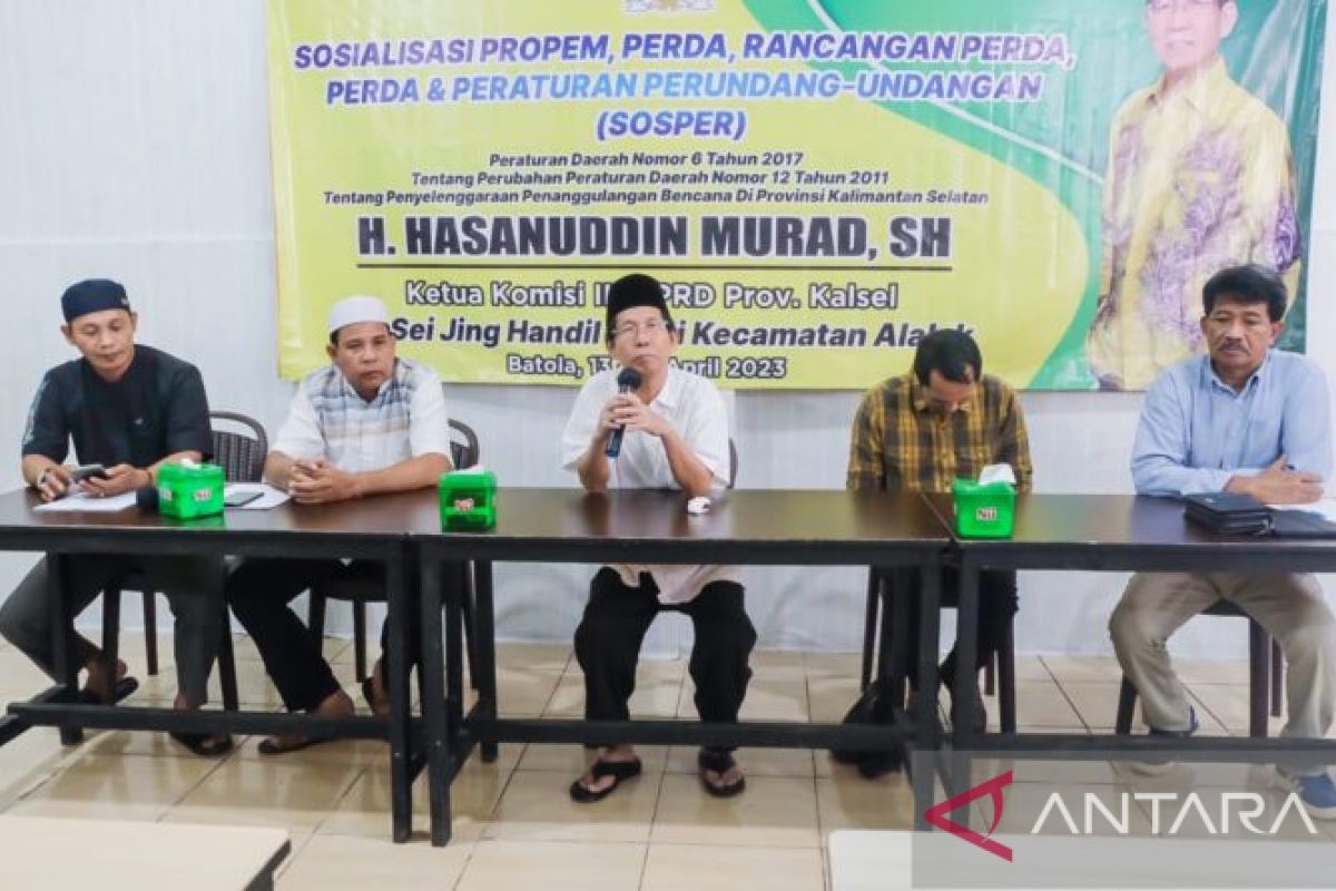 Anggota DPRD Kalsel : Anggota BPK perlu ketahui Perda penanggulangan bencana