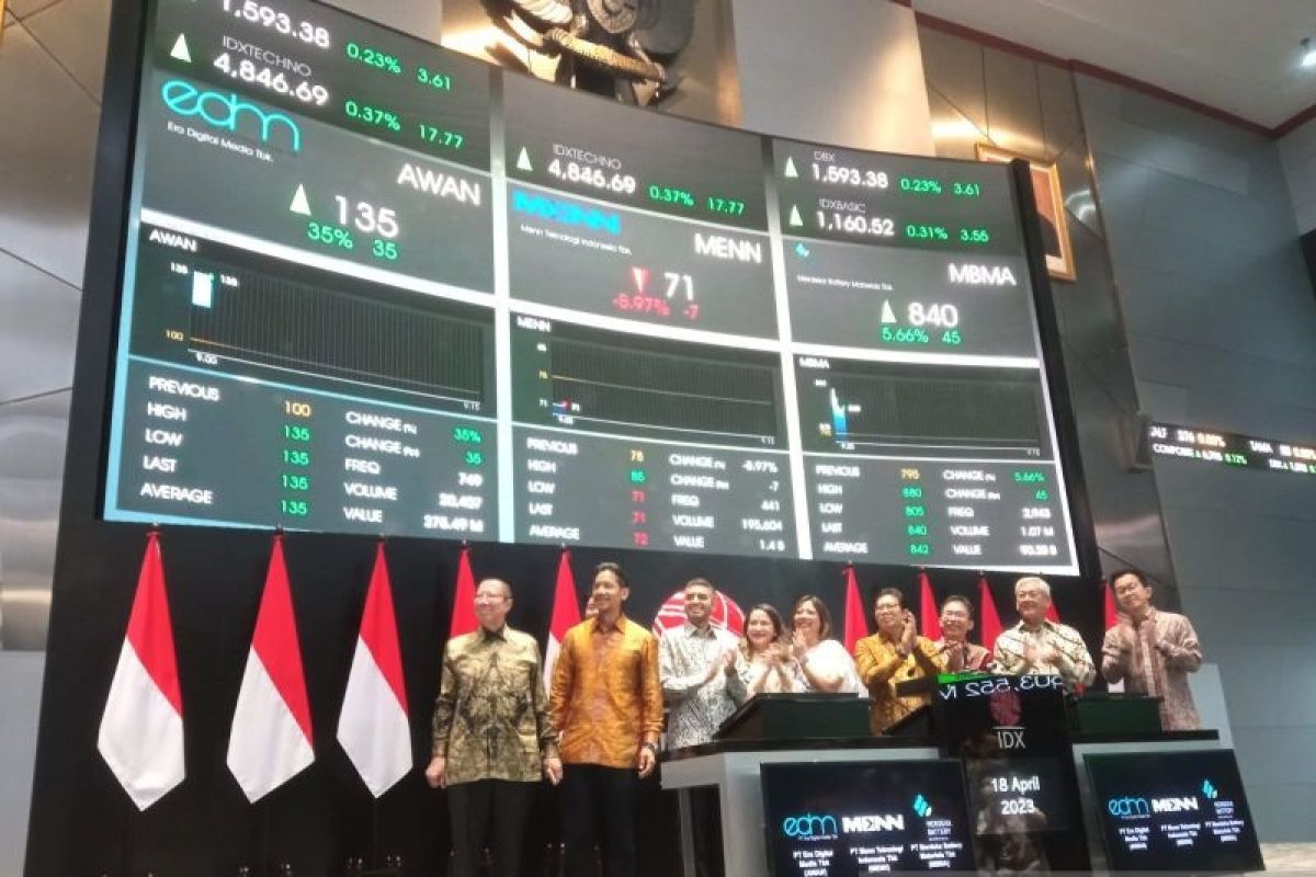 Merdeka Battery resmi melantai di Bursa Efek Indonesia raih dana Rp 9,2 triliun