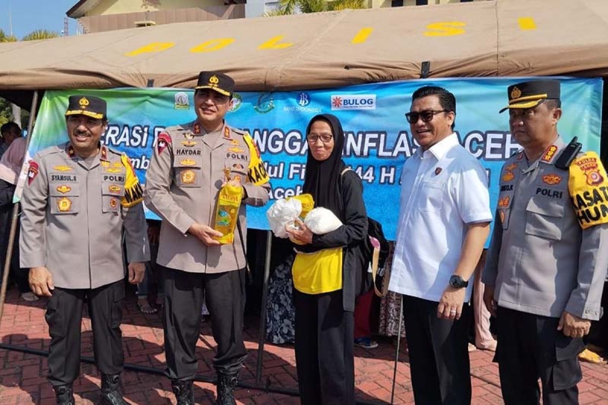 Polda Aceh gelar pasar murah guna kendalikan inflasi jelang Lebaran