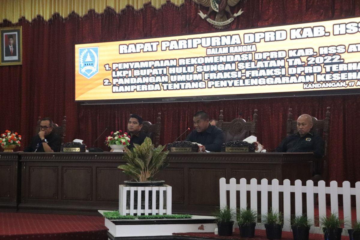 Fraksi DPRD HSS beri saran terhadap raperda kesehatan