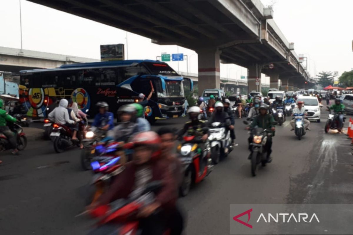 Libur panjang pengaruhi berkurangnya lonjakan roda dua di Kalimalang