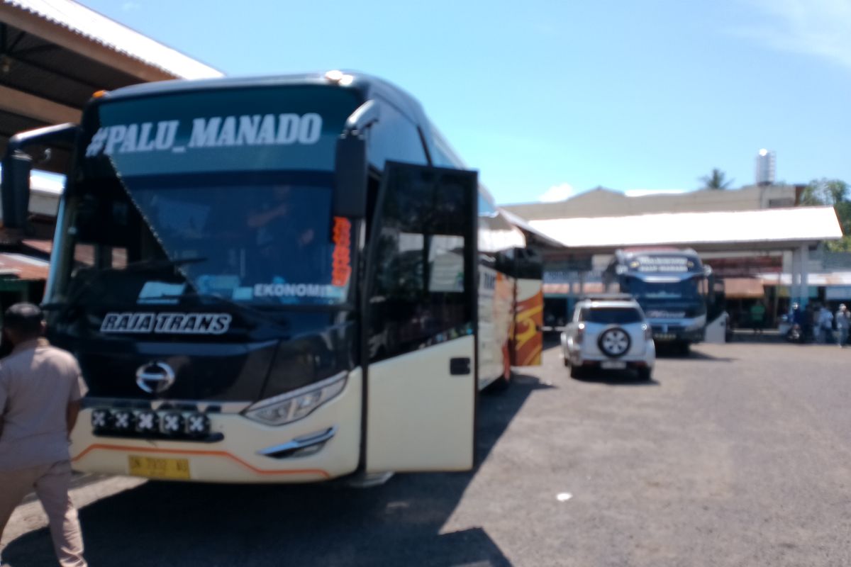 Penumpang bus tujuan Palu dari Manado meningkat