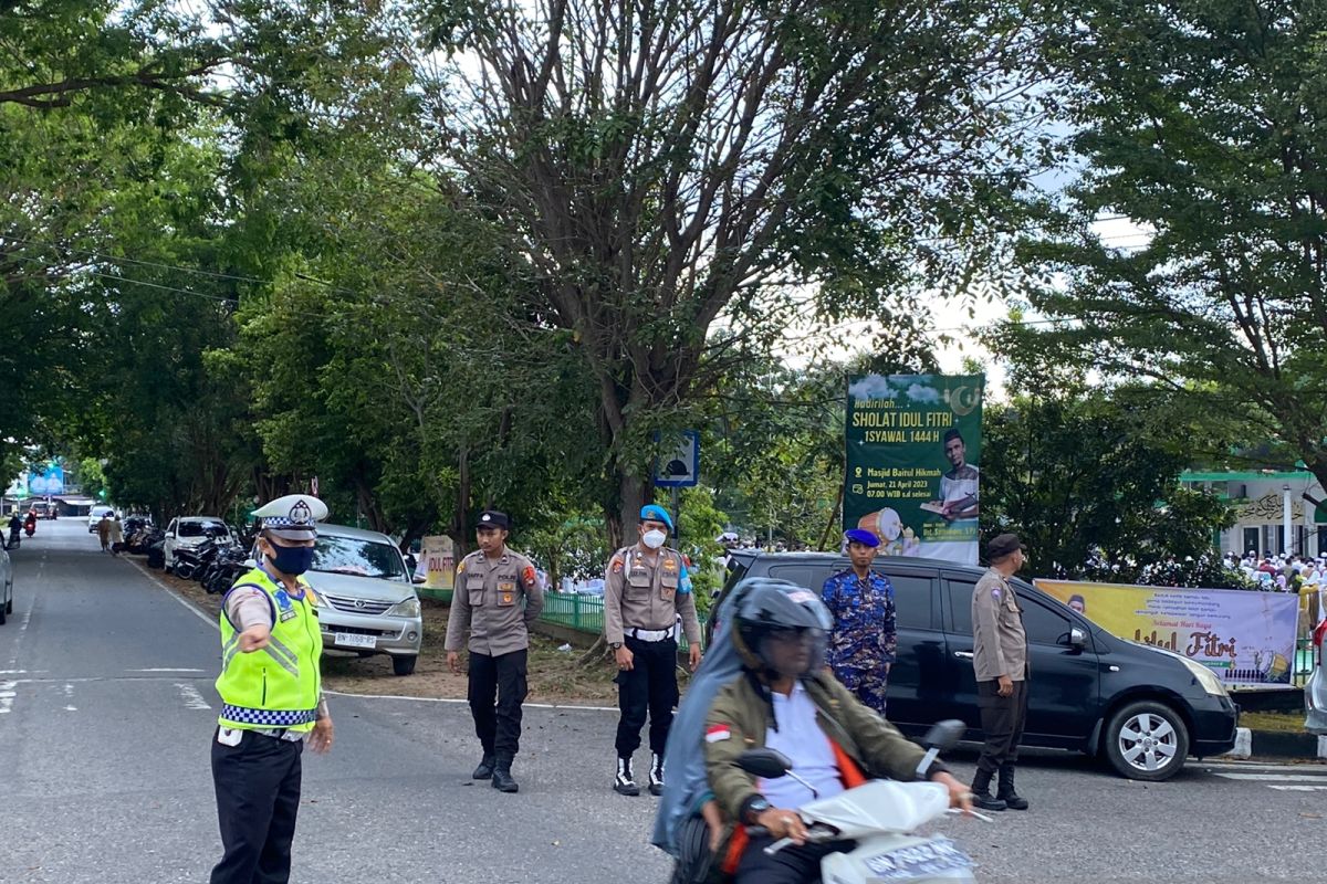 LEBARAN 2023 - Polres Bangka Barat lakukan pengamanan Shalat Idul Fitri di dua lokasi