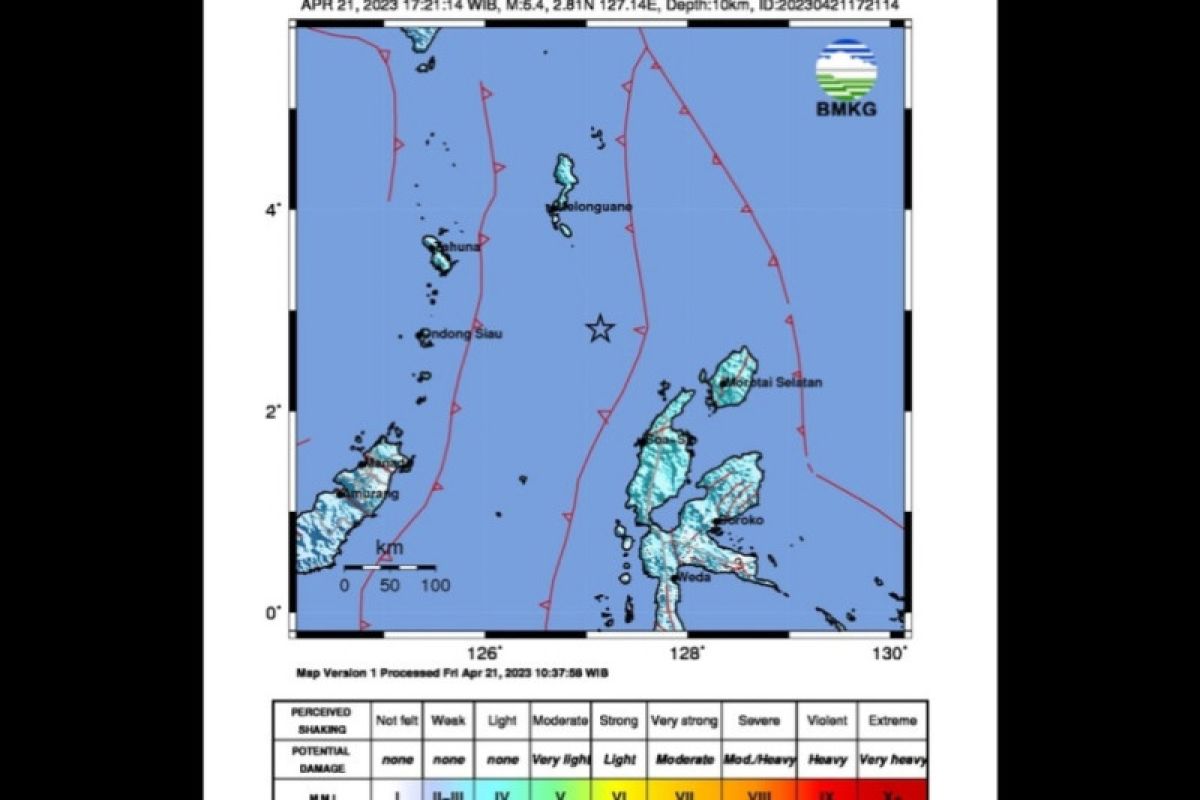 BMKG: Aktivitas patahan lempeng Laut Maluku picu gempa M 6,4 di Talaud