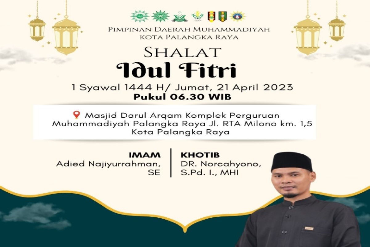 Lokasi shalat Idul Fitri warga Muhammadiyah di Palangka Raya dialihkan