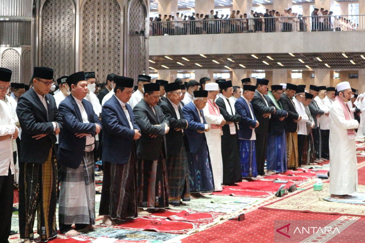 Wapres shalat Idul Fitri di Masjid Istiqlal