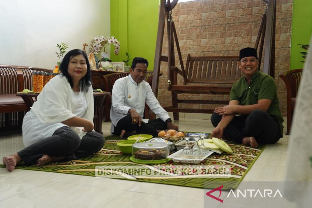 LEBARAN 2023 - Pj Gubernur Babel berlebaran ke rumah Rektor UBB