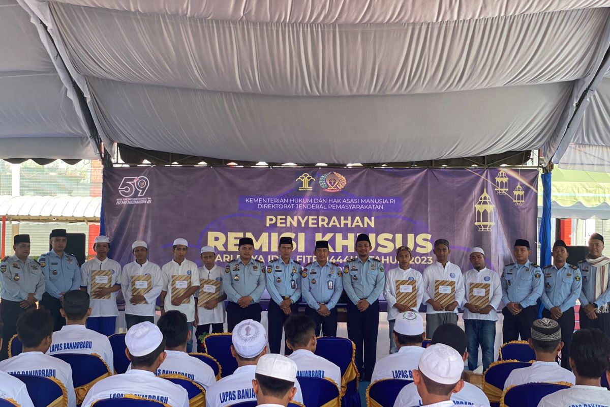 LEBARAN 2023 - 1.309 WBP di Lapas Banjarbaru terima remisi khusus Idul Fitri
