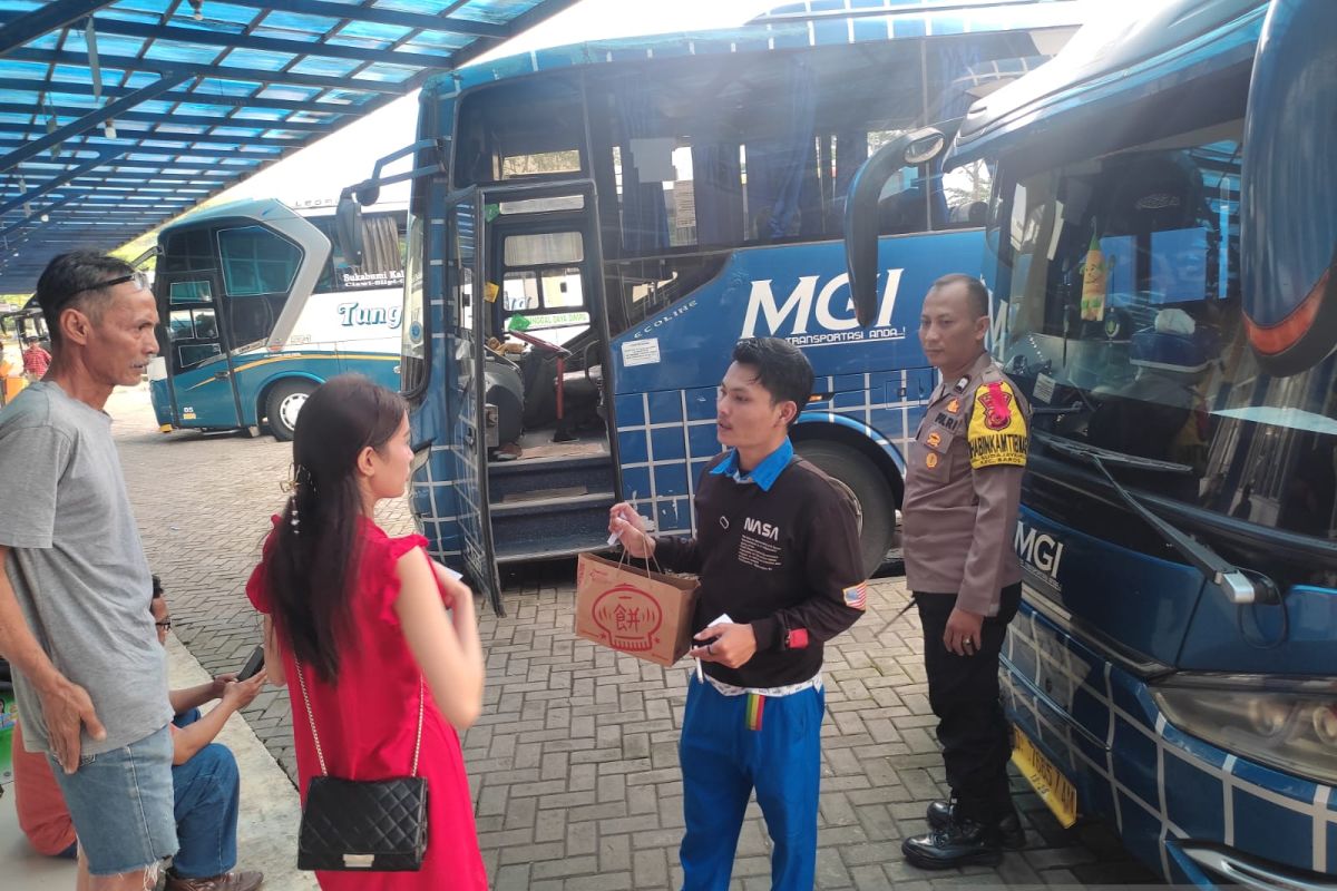 Polisi pantau arus balik di Terminal Sukabumi