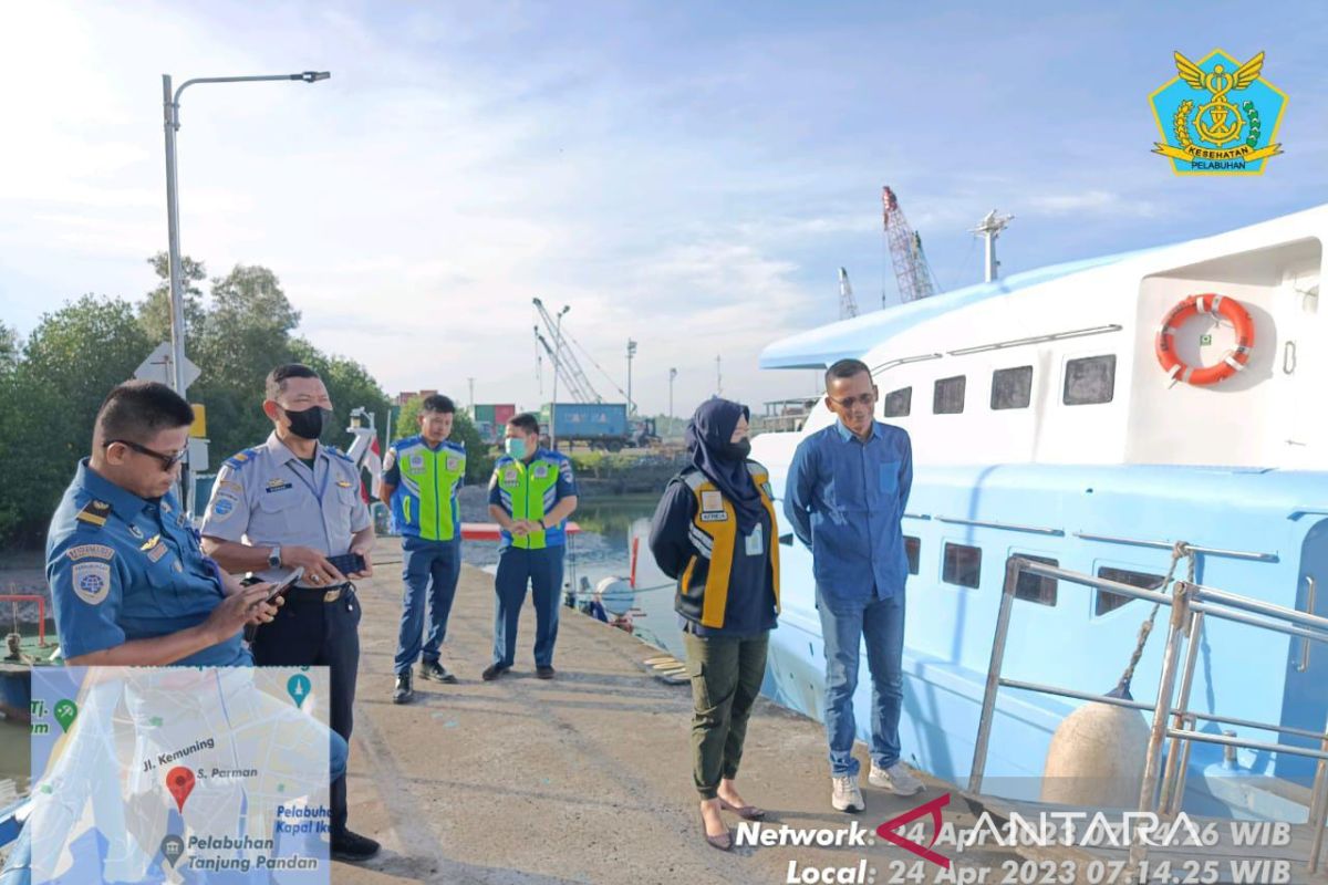 ARUS BALIK - Express Bahari 3 E layani arus balik Lebaran 2023 di pelabuhan Tanjung Pandan