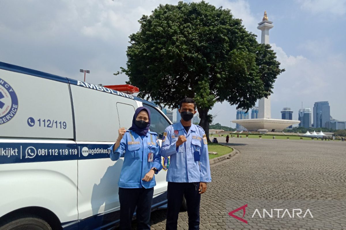 Dinkes DKI Jakarta sediakan satu ambulans bagi pengunjung Monas