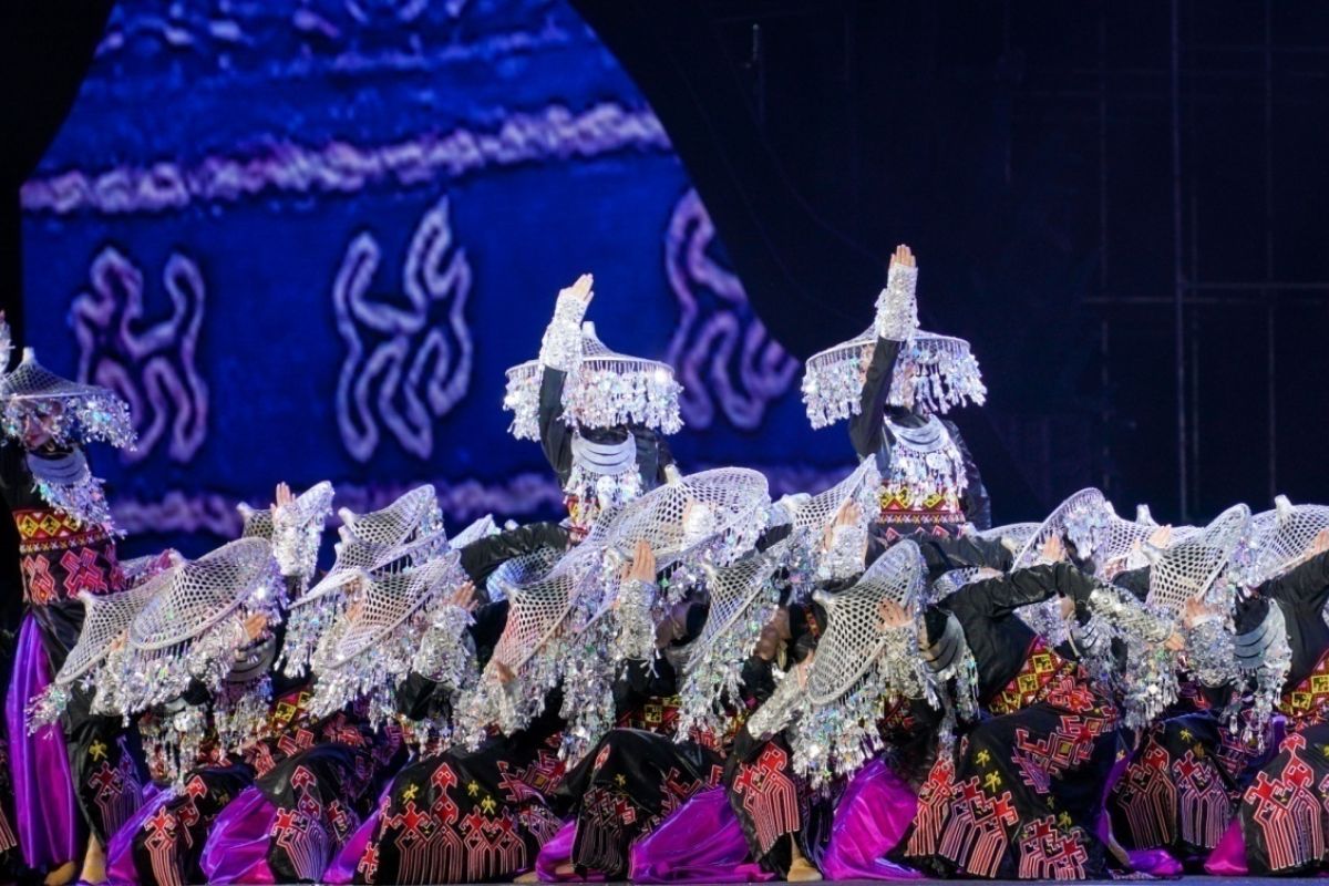 A Grand Celebration Held in Ledong, China for Li and Miao Traditional "San Yue San" Festival