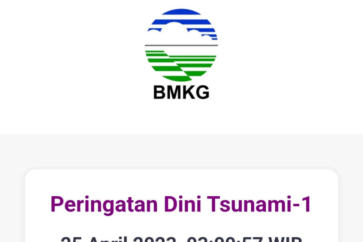 BMKG akhiri peringatan dini tsunami pascagempa M 7,3 di Mentawai