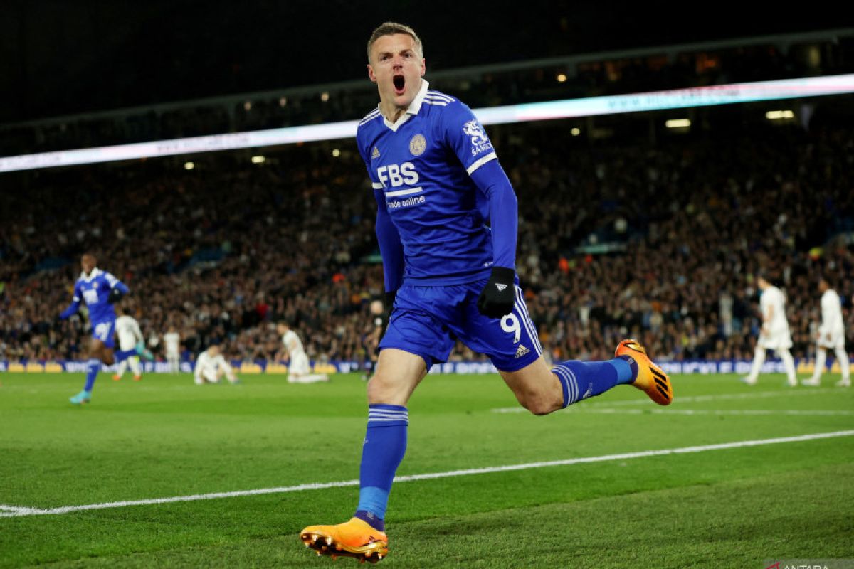 Leicester tahan imbang Tottenham 1-1 berkat gol Jamie Vardy