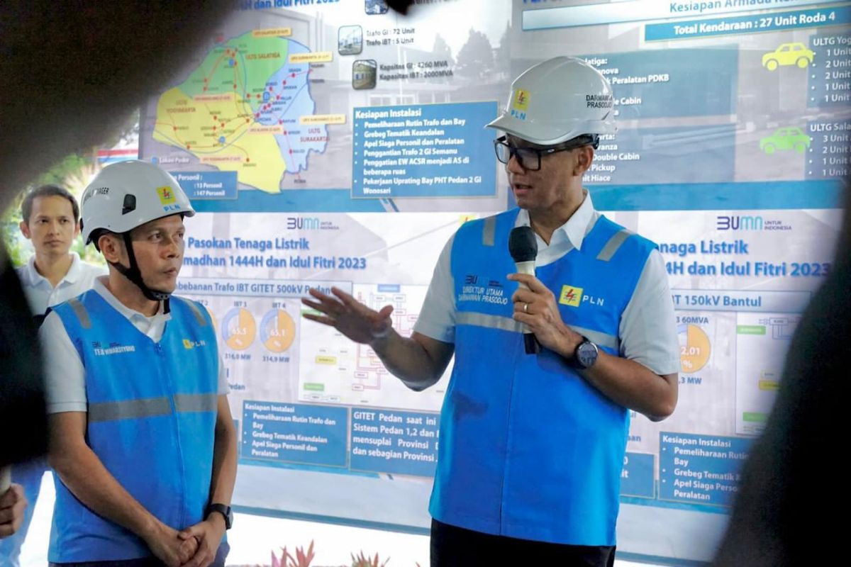 Dirut PLN pastikan keandalan listrik dan kecukupan pasokan selama liburan Idul Fitri